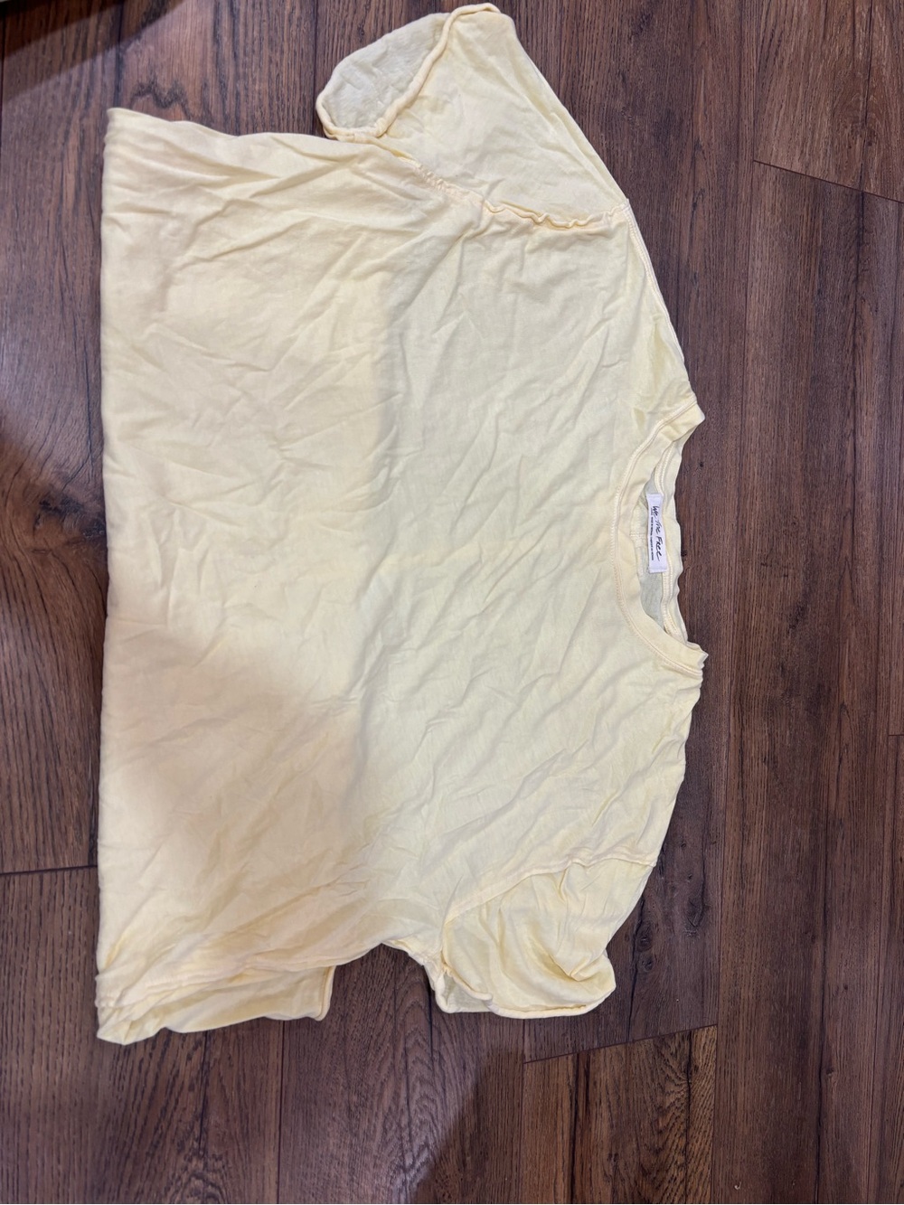 We The Free Pale Yellow Crewneck Tee